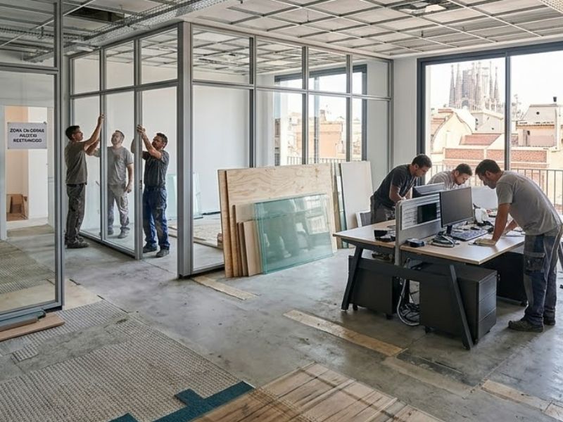 Trabajo de reforma de oficinas en Valencia